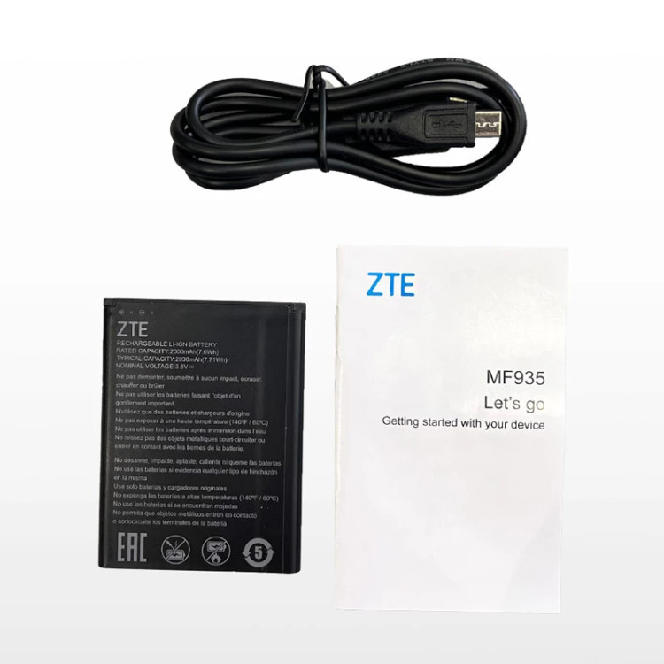 مودم جیبی 4G LTE ZTE مدل MF935 با سیمکارت 4.5G و 16گیگ نت (قابلیت کارکرد با تمامی سیمکارتها)